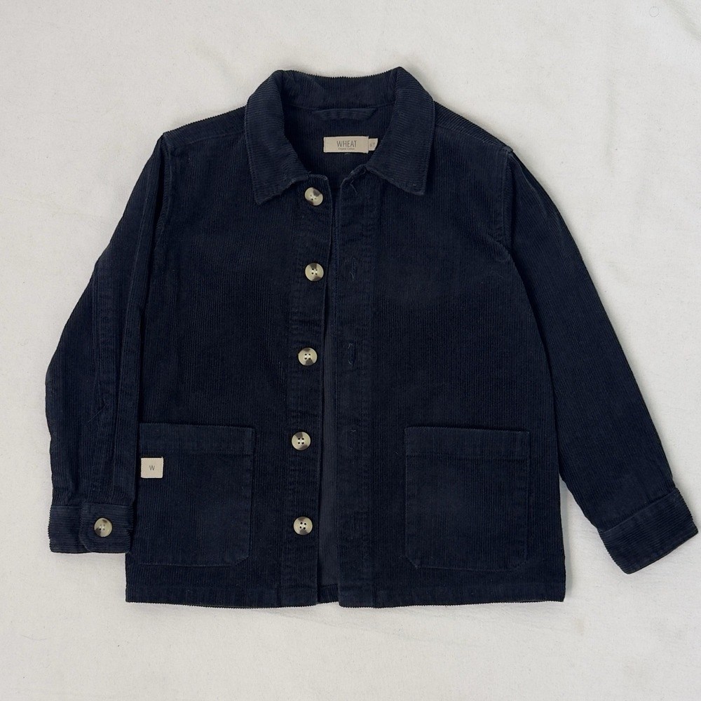 Wheat Kids Organic Cotton Corduroy Button Up Chore Jacket Minimalist Size 6